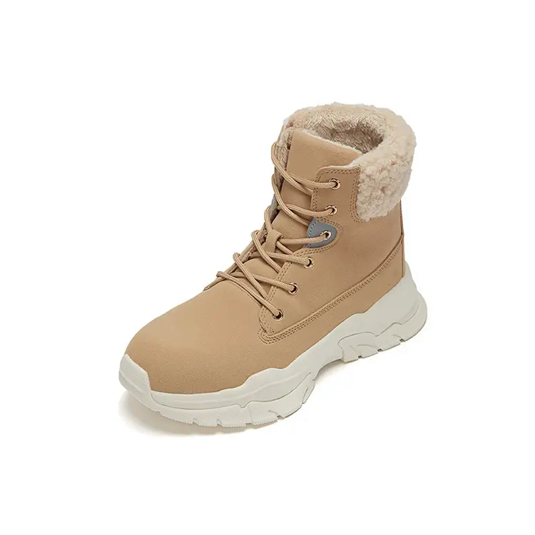 Wholesale Unisex Anti Slip Synthetic Leather Upper Comfortable Platform Shoes Fur Warm Winter Boots 2021