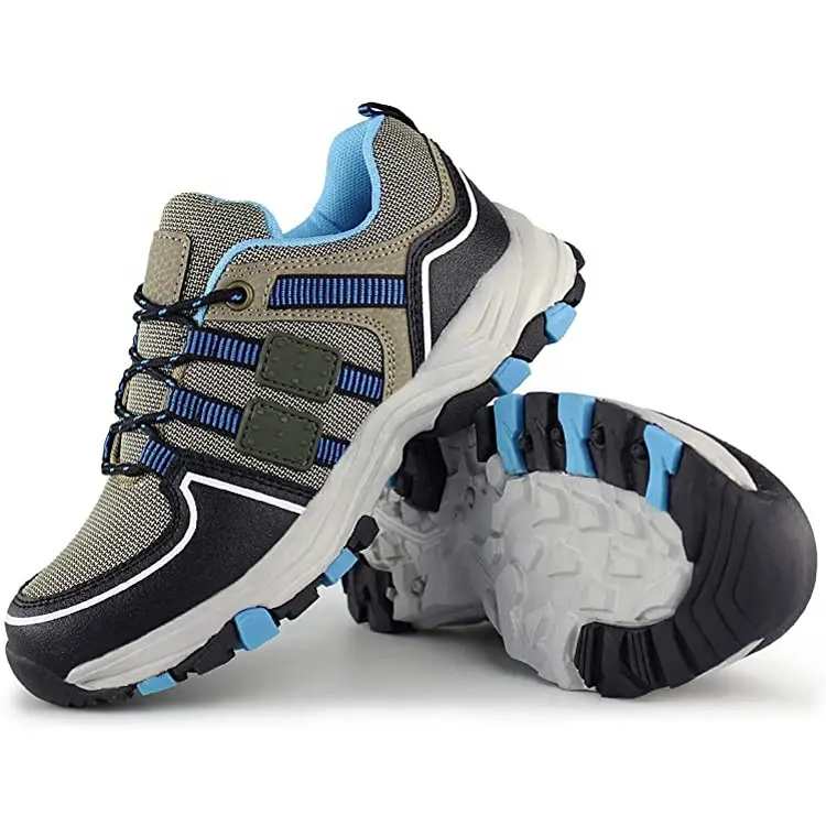 China  OEM Children Sneakers Boys Girls Running Shoe Student Leather Kids Camouflage Hiking Shoes Boys